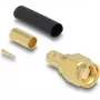 Ficha de crimpagem SMA coaxial DELOCK para cabo LMR200 com tubo termorretrátil