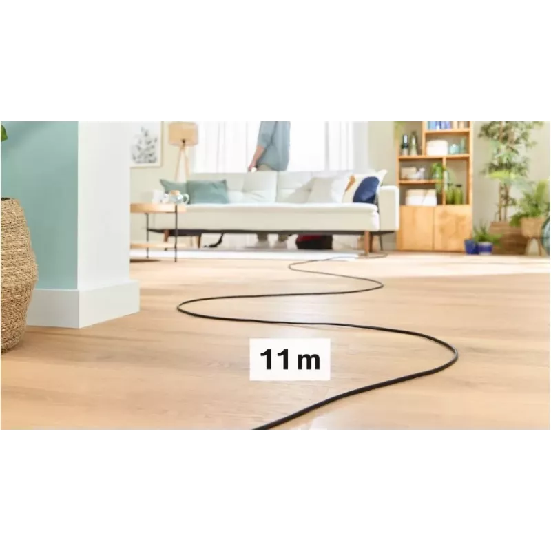 Aspirador de pó Bosch BGB 41RD3H — 600 W, saco de 4 l, filtro HEPA, raio de ação de 11 m, tubo telescópico, vermelho
