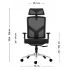 Cadeira de escritório giratória mark adler Manager 3.3 preta — design ergonómico, base giratória