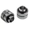 Adaptador de ligação Bitspower Touchaqua Link fêmea G1/4 polegadas macho para tubo Link ajustável 16-22 mm - pack de 2, prateado