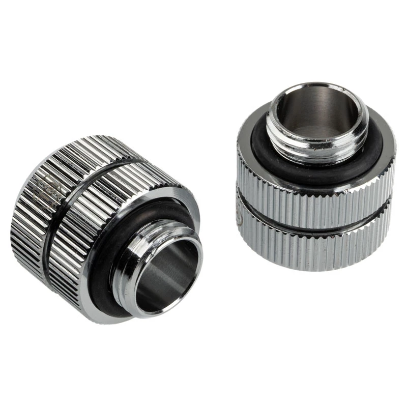 Adaptador de ligação Bitspower Touchaqua Link fêmea G1/4 polegadas macho para tubo Link ajustável 16-22 mm - pack de 2, prateado
