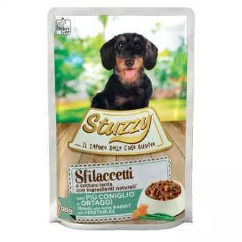 STUZZY Shreds com coelho e legumes - Comida húmida para cães - 100 g
