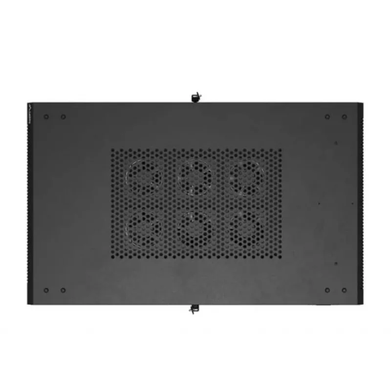 Armário rack 19 polegadas LANBERG FF01-6022-23B, 22U, 600×1000 mm, preto, portas perfuradas
