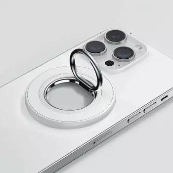 Suporte magnético de anel de dupla face SODI BM-350 branco compatível com MagSafe