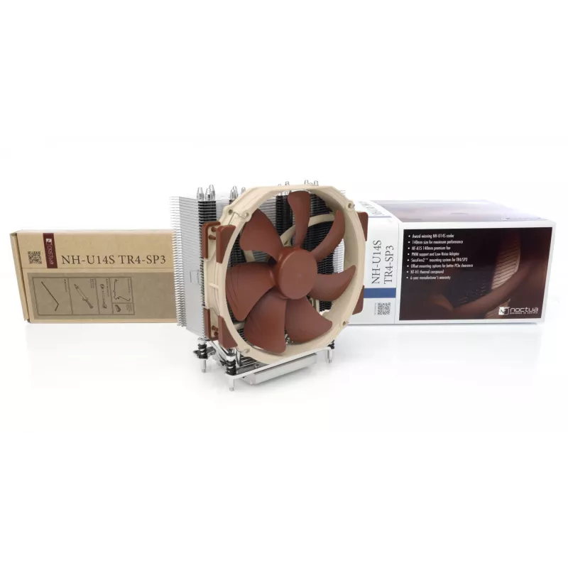 Noctua NH-U14S TR4-SP3 cooler a ar para CPU, ventoinha NF-A15 PWM de 140 mm, socket TR4/SP3/sTRX4, alumínio/cobre, 165 mm, 1,03 kg