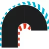 HYBRID Curva em gancho 180° L/R, pista de corrida