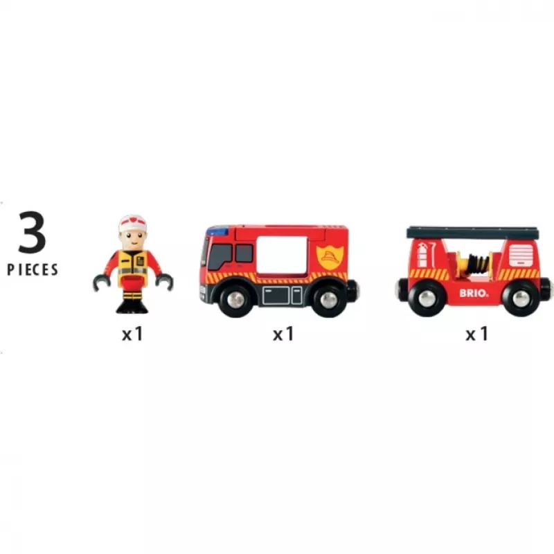 Comboio BRIO Veículo de emergência Bombeiros