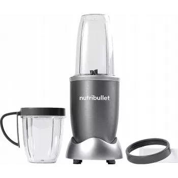 Liquidificadora de copo NUTRIBULLET NB606B 600W, jarro Tritan 0,7L, 6 lâminas, 1 velocidade, copo 500ml, cinzento