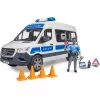 Conjunto Mercedes-Benz Polícia Sprinter com figura e módulo de luz/som