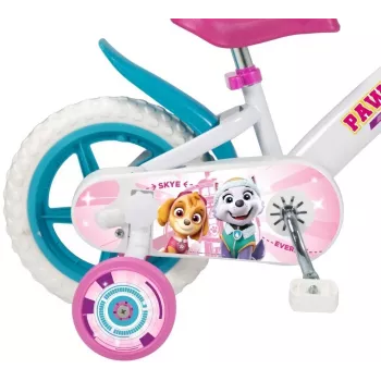 Bicicleta infantil TOIMSA 12 polegadas Paw Patrol branca 1281 menina