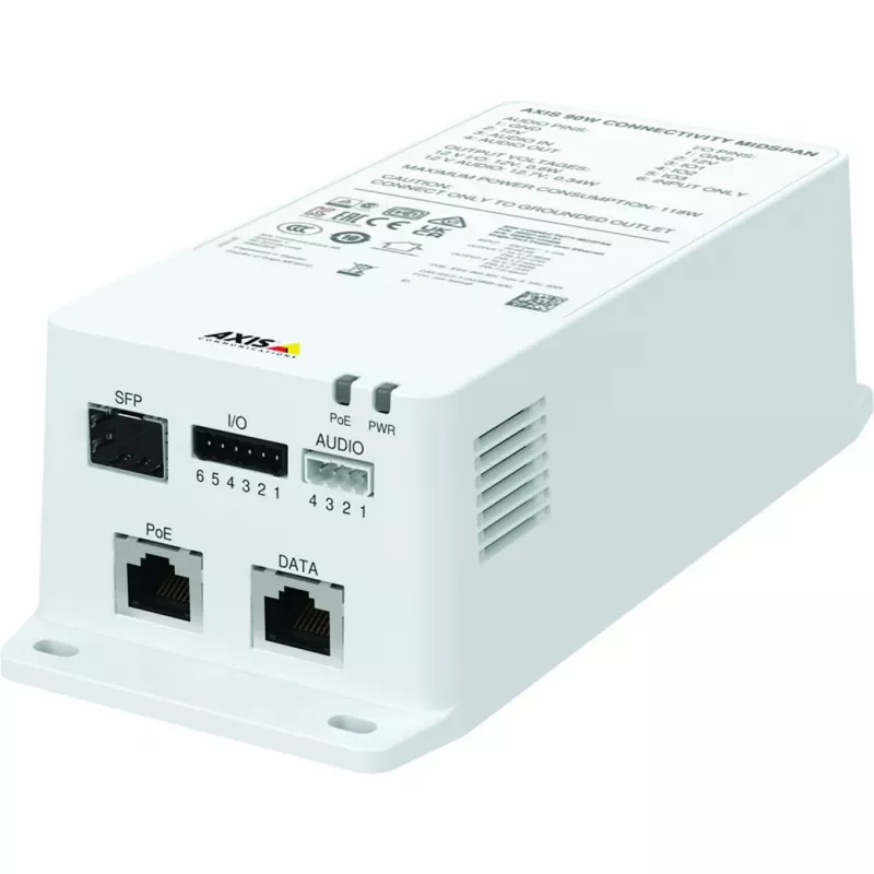 Midspan Axis TU8003 90W Ethernet Com Fios 10/100/1000 Mbit/s Branco