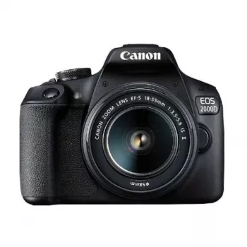 Canon EOS 2000D BK 18-55 IS II EU26 kit de câmara DSLR 24,1 MP CMOS 6000 x 4000 píxeis preto
