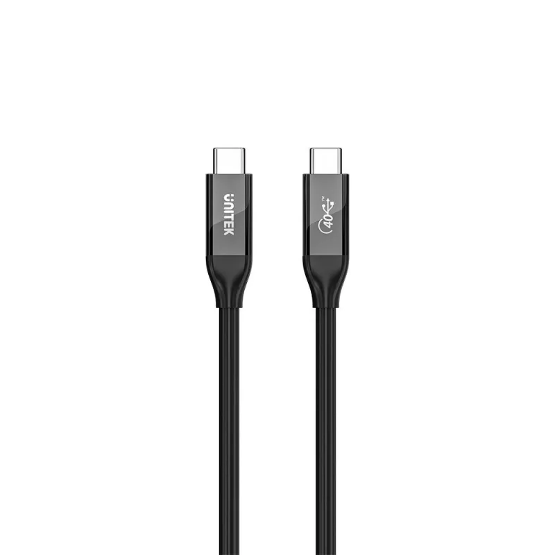 Cabo USB-C Unitek C14100ABK01-2M – 2 m, 100 W Power Delivery, 40 Gbit/s dados