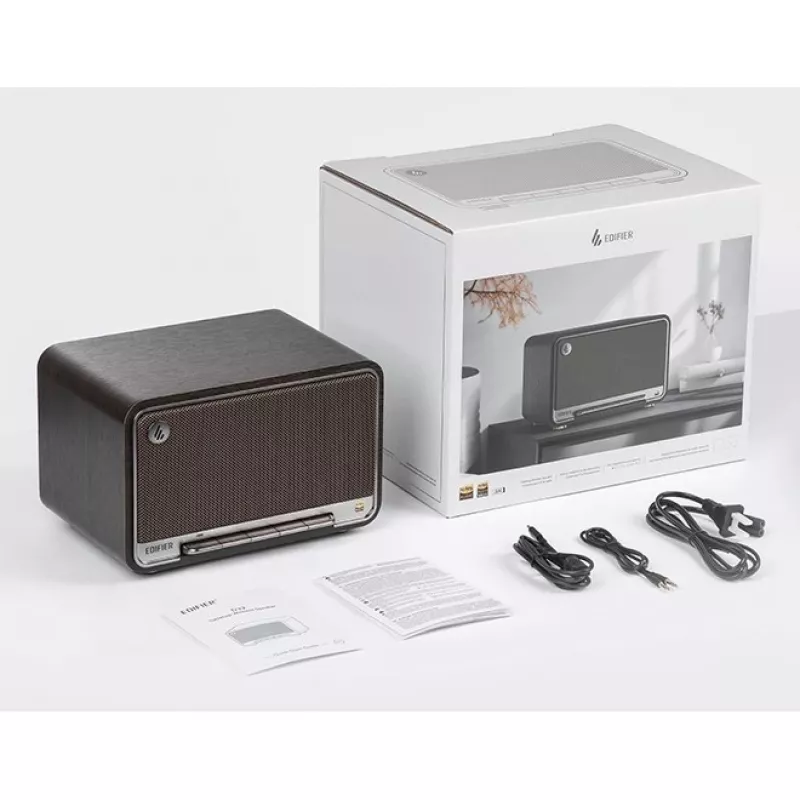 Altifalante sem fios de mesa Edifier | D32 | 60 W | Bluetooth | preto nogueira | ligação sem fios