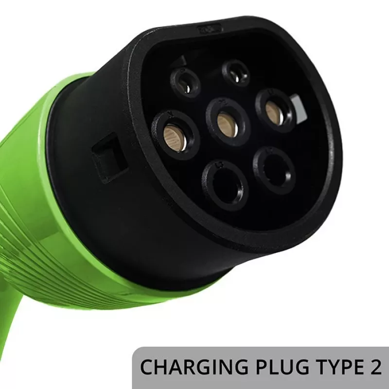 Carregador de veículo elétrico QOLTEC carregador de automóvel EV com Type2 ajustável 2in1 3,5 kW – carregador AC compacto, Type 2, 3,5 kW