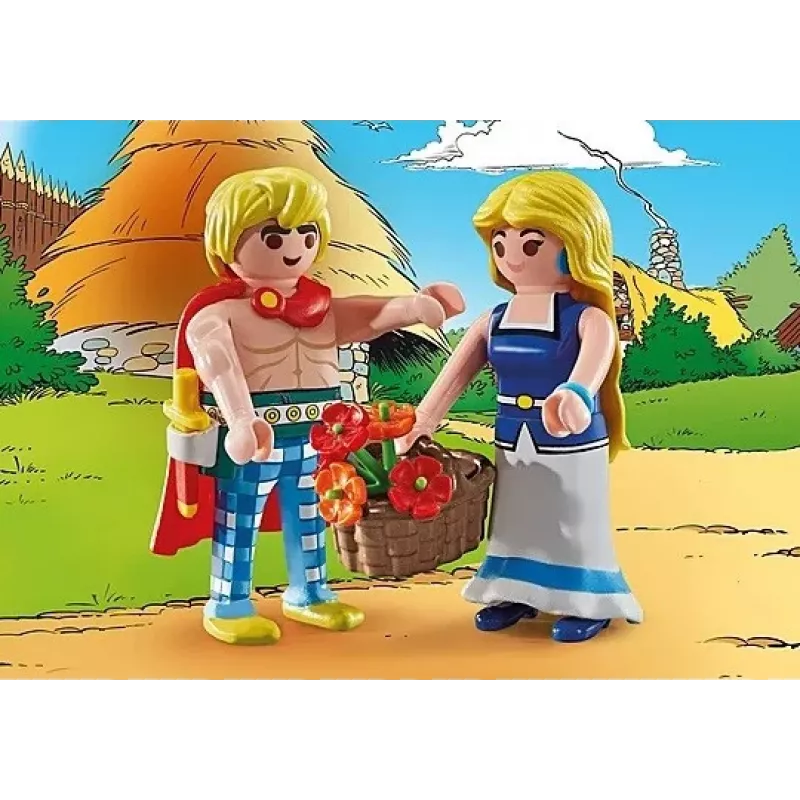PLAYMOBIL | Asterix | Tragicomix e Falbala | Casal apaixonado do universo Asterix | Brinquedo para crianças a partir dos 5 anos | 71544