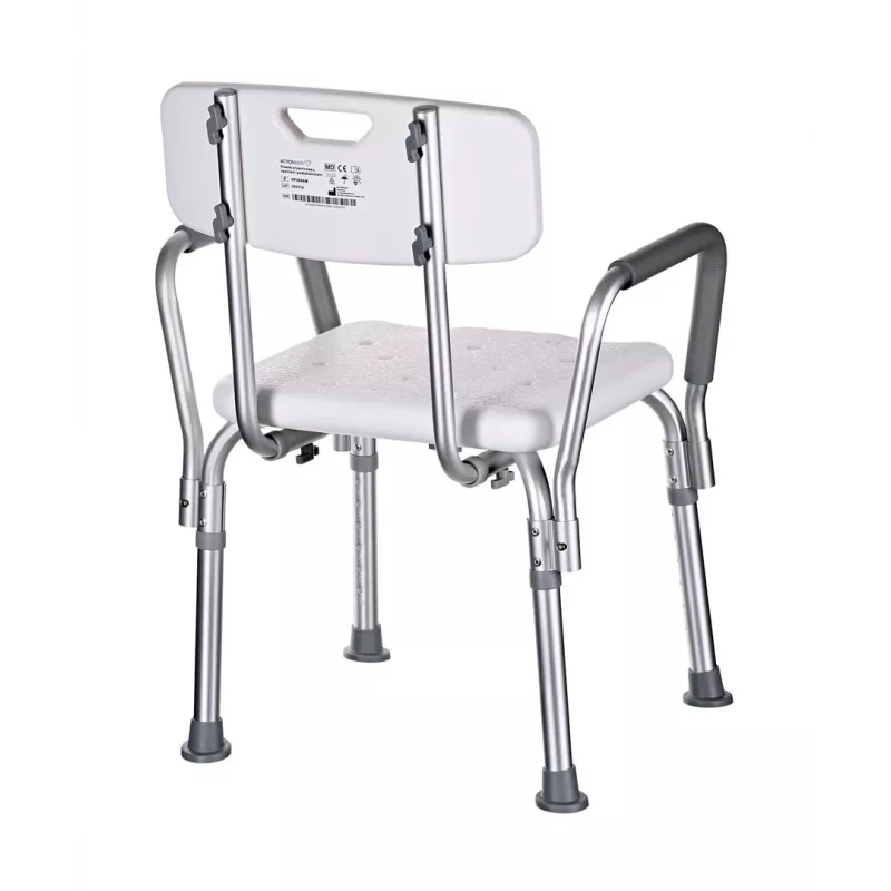 ActionMed cadeira de duche com encosto e apoios de braços