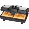 Máquina de waffles Clatronic WA 3606 para 2 waffles preto, aço inoxidável 800 W