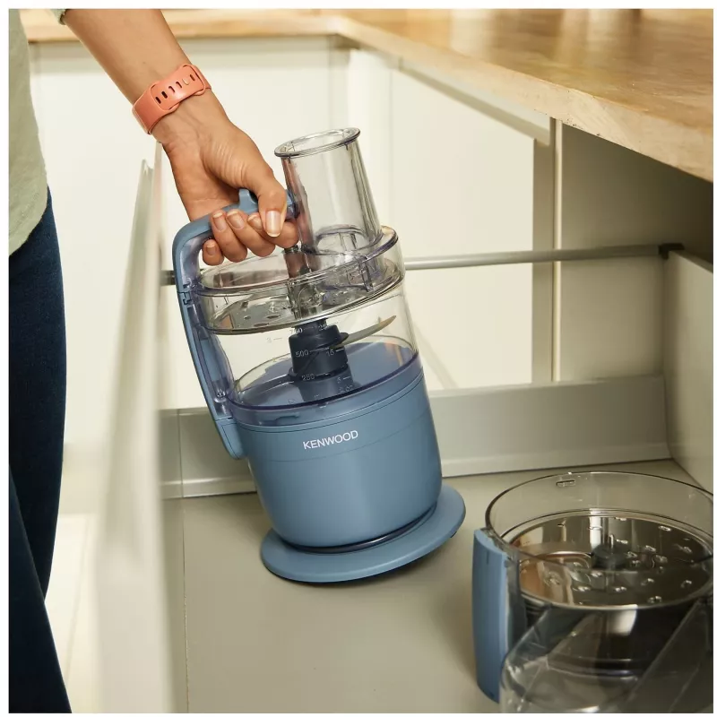 Robot de cozinha Kenwood FDP23.140GY MultiPro Go — picadora compacta portátil, cinzento