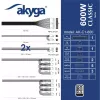 Fonte de alimentação ATX Akyga Classic AK-C1-600 600 W, 80 PLUS, PFC ativo, ventoinha de 120 mm