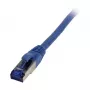 Cabo patch RJ45 - CAT6A 500 MHz - 0,15 m - azul - S-STP(S/FTP) - TPE/LSZH(Superflex) - AWG26 - Synerg