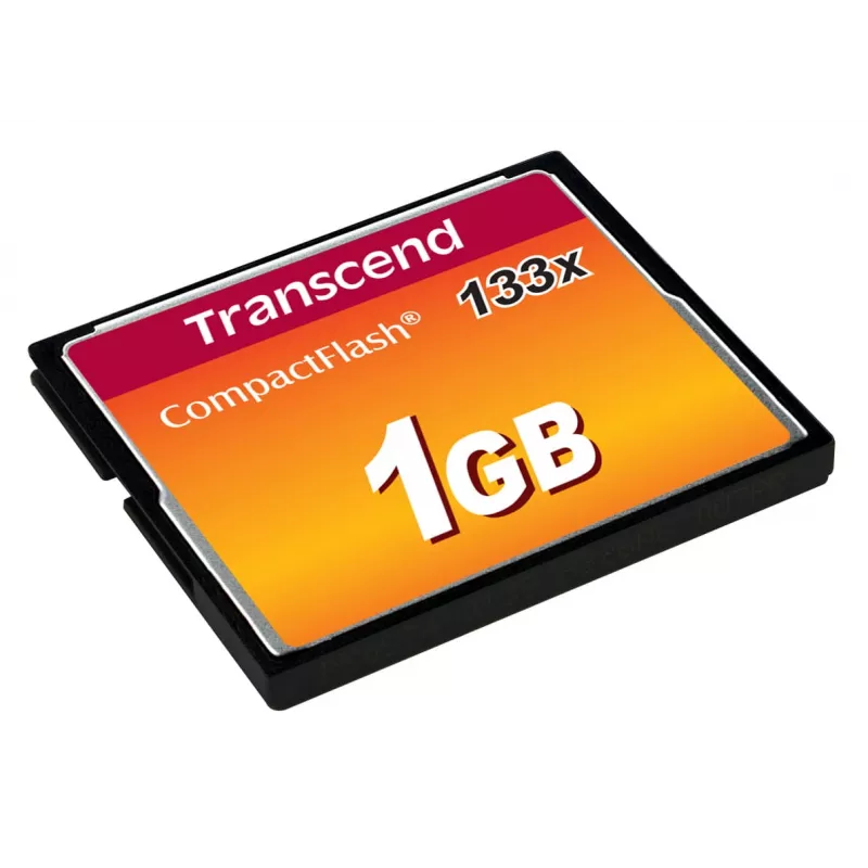 Transcend - Cartão de memória flash - 1GB - 133x - Cartão CompactFlash (TS1GCF133)