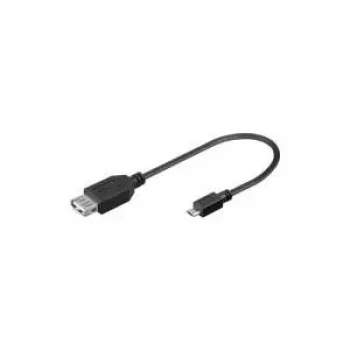 Adaptador USB 2.0 Hi-Speed Wentronic Goobay, 0,2 m - conector fêmea USB 2.0 (Type-A) > ficha Micro USB 2.0 (Type-B) (95194)