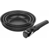 Conjunto ZWILLING UNLOCK 3 frigideiras cerâmicas + suporte - preto