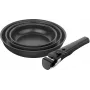 Conjunto ZWILLING UNLOCK 3 frigideiras cerâmicas + suporte - preto