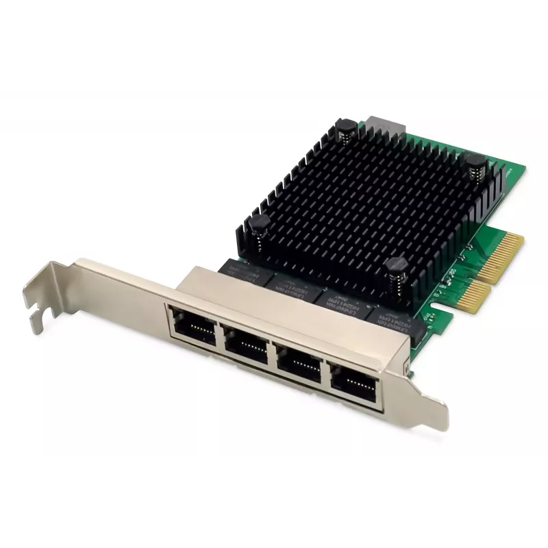 Placa de rede Digitus 4 portas 2,5 Gigabit Ethernet PCI Express chipset Realtek