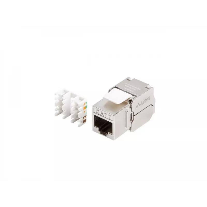 Módulo keystone Lanberg KSF7-2000 plano aço inoxidável