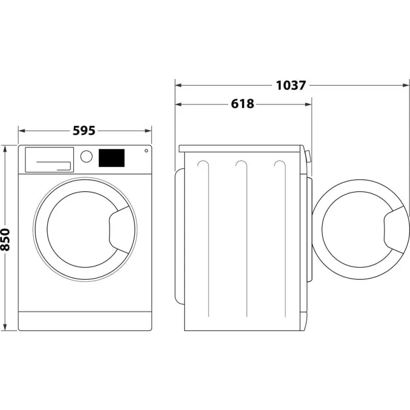Máquina de lavar roupa INDESIT MTWE81495WBPL 8 kg, 1400 rpm, classe de eficiência energética B