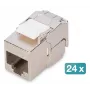 Módulo Keystone compacto Digitus CAT 6A, blindado, montagem sem ferramentas, conector, 24 unid.