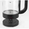 Jata HA702 chaleira elétrica, 1,2 l, 1500 W, vidro de borossilicato, sem fio, preta