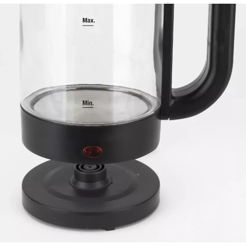 Jata HA702 chaleira elétrica, 1,2 l, 1500 W, vidro de borossilicato, sem fio, preta