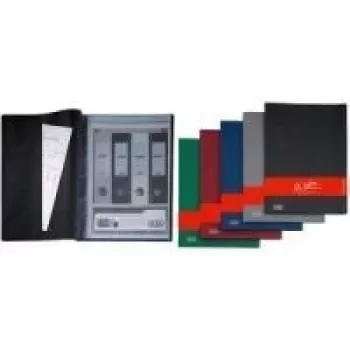 ELBA Le Lutin pasta de apresentação, A4, 50 capas, preto, com bolsas interiores à frente e atrás (00056011-09)