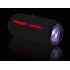 Altifalante estéreo portátil TRACER Stripe preto — 10 W RMS, Bluetooth/com fios, USB-A e USB-C, MicroSD, bateria integrada (até 5 h)