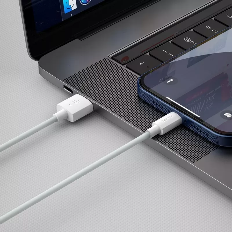 Cabo para telemóvel Baseus TZCALZJ-02 branco 1,5 m USB A Lightning