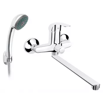 Misturadora monocomando de banheira FERRO ELBA BEL55A com conjunto de duche, torneira de banheira monocomando