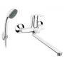 Misturadora monocomando de banheira FERRO ELBA BEL55A com conjunto de duche, torneira de banheira monocomando