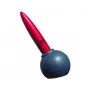 ViceVersa Inky 2-in-1 descascador de batatas e raspador com suporte, vermelho