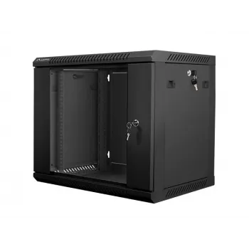 Rack de parede LANBERG 9U (600×450×507 mm) IP20, carga máx. 60 kg, preto