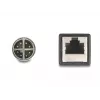 Cabo adaptador M12 DeLOCK codificação X 8 pinos macho para conector RJ45 fêmea 50 cm