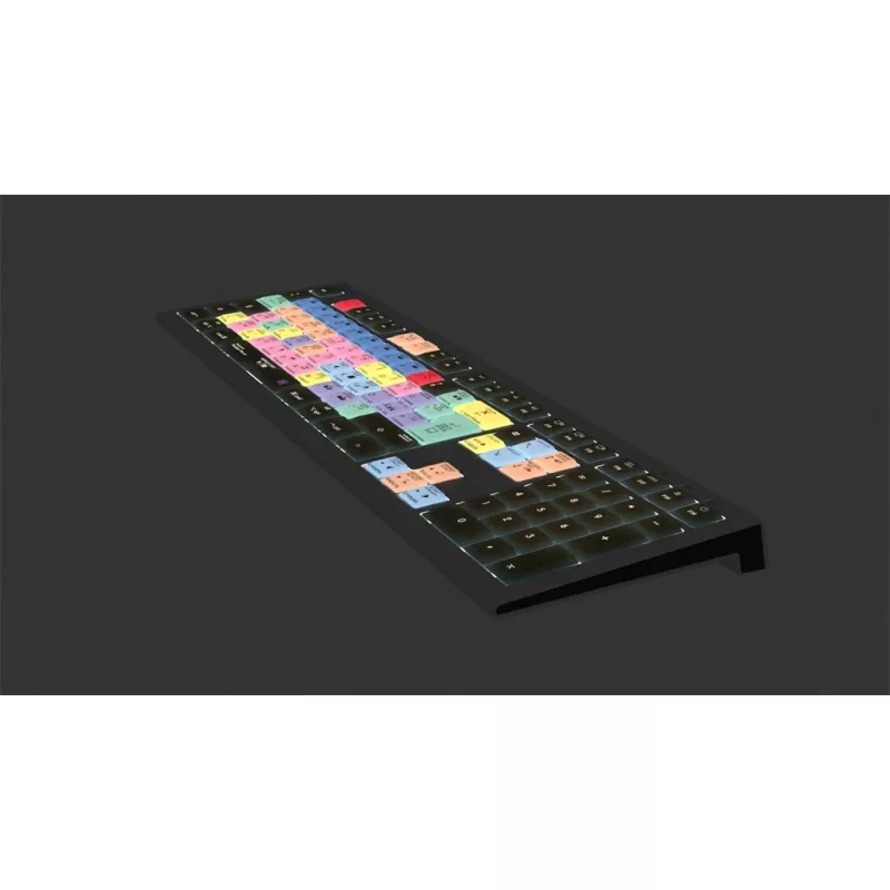 Teclado Logickeyboard Adobe Premiere Pro CC Astra 2 universal USB QWERTZ alemão cinzento