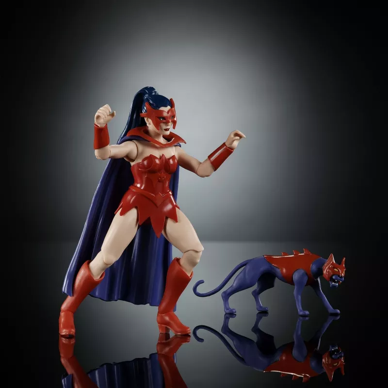 Figura de ação MATTEL MotU Origins Catra 5,5 polegadas – figura articulada colecionável