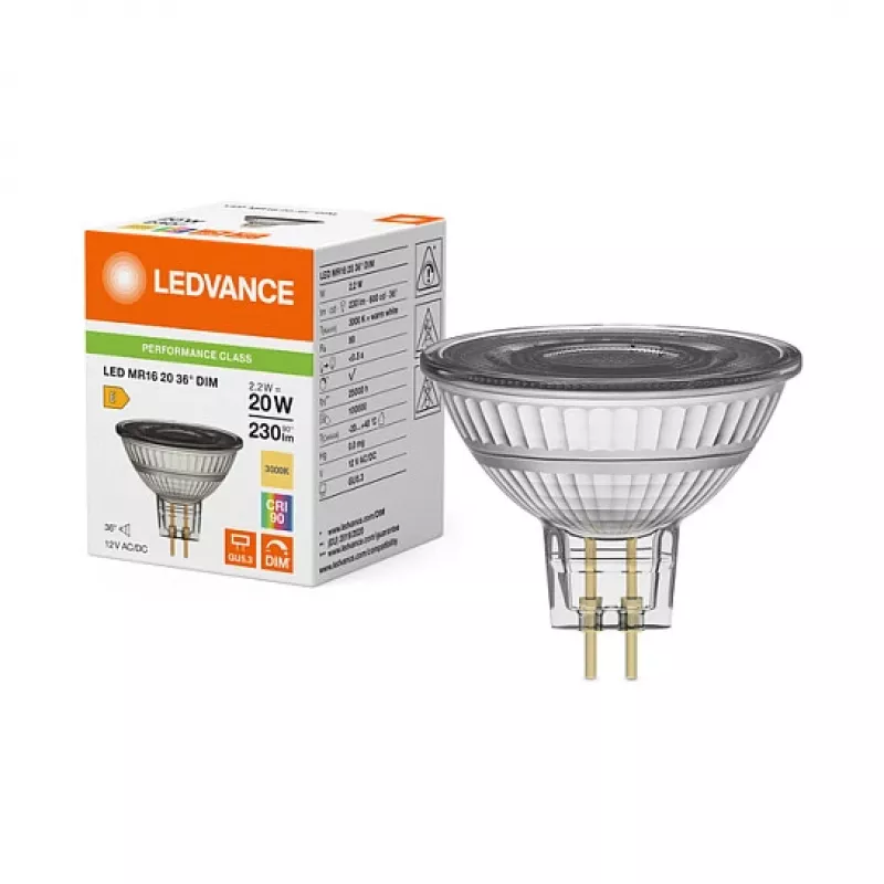 Osram LED MR16 20 36° 2.2W 930 GU5.3 Refletor LED regulável