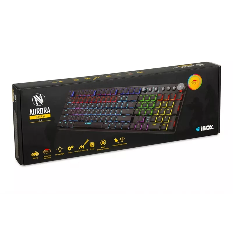 Teclado iBox Aurora K-5 USB QWERTY prateado