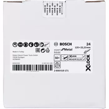 Acessório para ferramenta rotativa Bosch 2 608 619 171 disco de corte/lixa de aço
