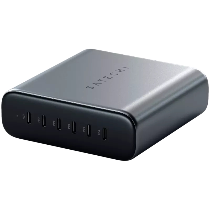 Carregador de interior Satechi ST-C200GM-EU universal cinzento 6 portas USB Type-C