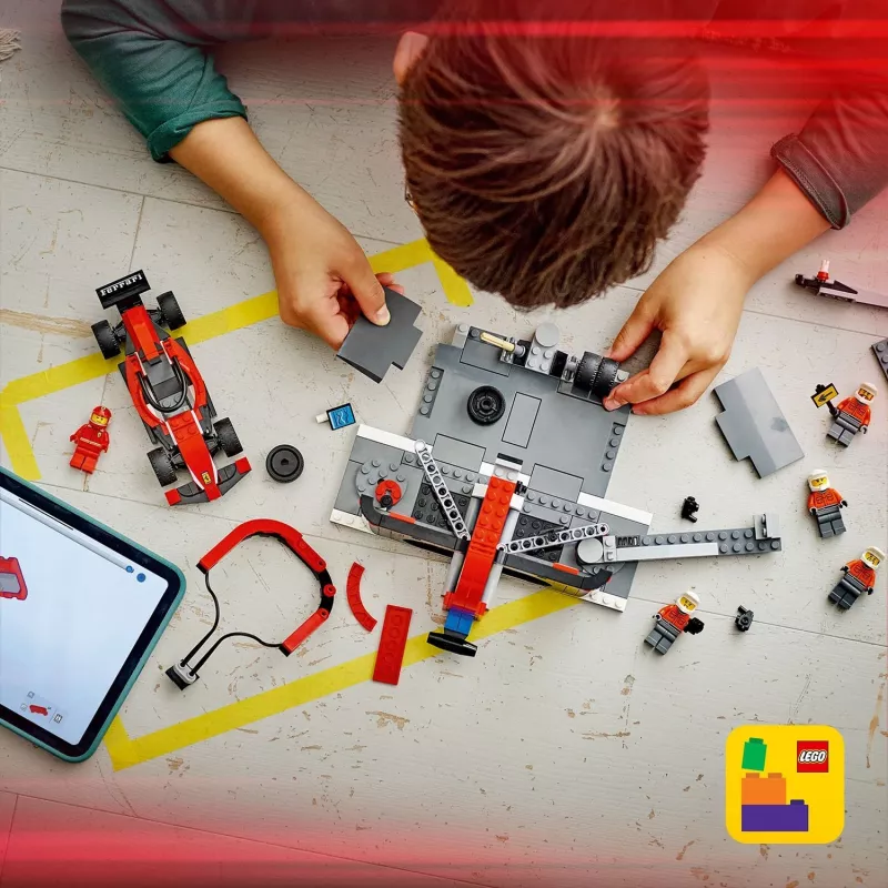LEGO City conjunto de boxes F1 60443 – Carro Ferrari F1, 322 peças, 5 minifiguras, idade 6+